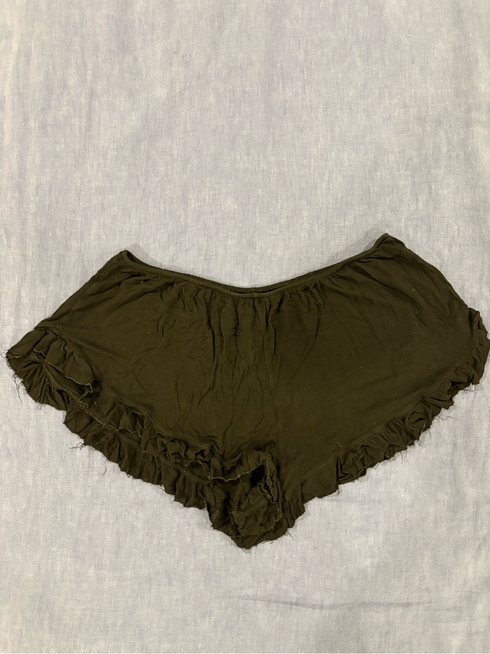 Brandy Melville Ruffled Black Lounge Shorts